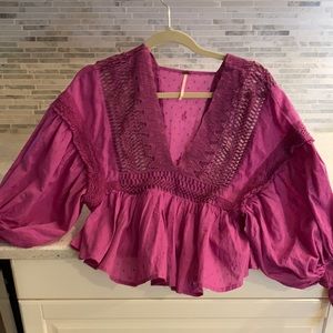 Magenta free people top